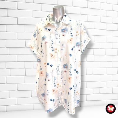 **HOY** Camisa de manga corta color Crema y varios Talla XL