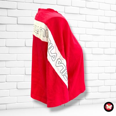 **HOY** Camiseta de manga corta cropped FILA color Rojo y blanco Talla S