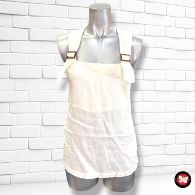 **HOY** Blusa de lino MASSIMO DUTTI color Blanco roto Talla XS