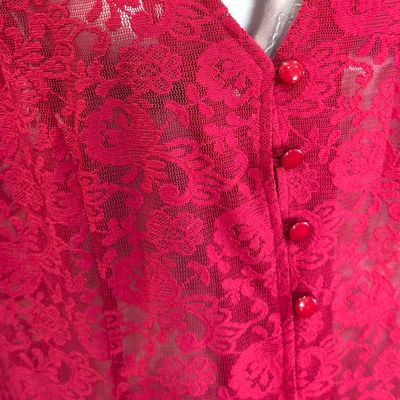 **HOY** Chaqueta de encaje color Fresa Talla 46