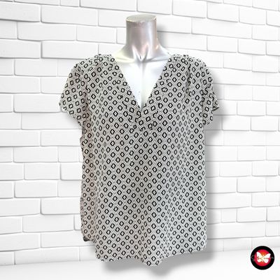 **HOY** Blusa de manga corta H&M color Blanco y negro Talla 44