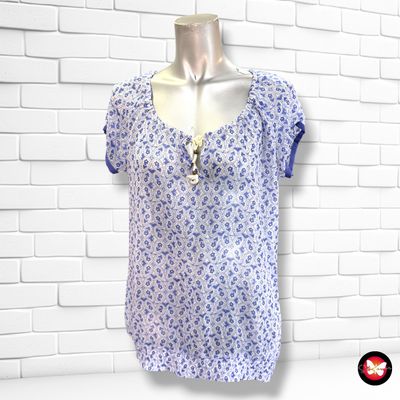 **HOY** Blusa traslúcida ESPRIT color Azul y blanco Talla 36