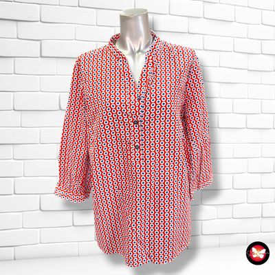 **HOY** Blusa de media manga WALBUSCH color Rojo, blanco y azul Talla 44