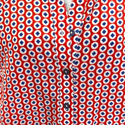 **HOY** Blusa de media manga WALBUSCH color Rojo, blanco y azul Talla 44