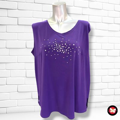**HOY** Blusa sin mangas con brillitos color Violeta Talla 2XL
