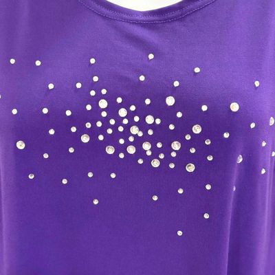 **HOY** Blusa sin mangas con brillitos color Violeta Talla 2XL