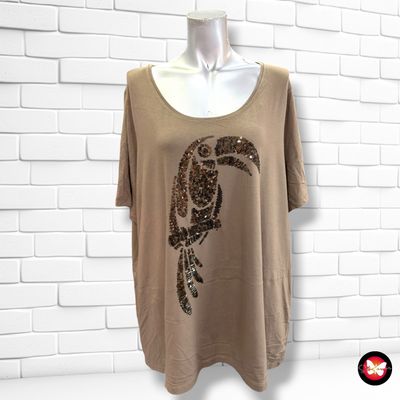 **HOY** Camiseta de manga corta “TUCÁN" CANDA color Taupe Talla XL (grande)
