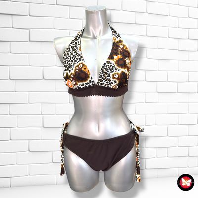 **HOY** Bikini color Marrón y animal print Talla L