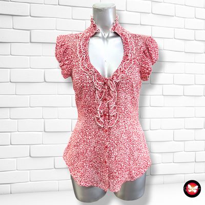 **HOY** Camisa traslúcida entallada ORSAY color Rojo y blanco Talla S