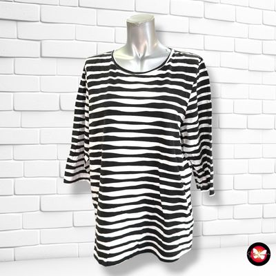 **HOY** Camiseta de media manga  color Negro y blanco Talla 44