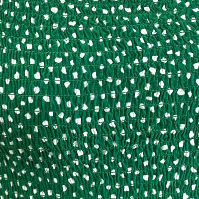**HOY** Vestido largo escote barco AMISU color Verde y blanco Talla 46 (muy pequeña)