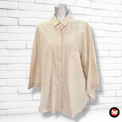 **HOY** Camisa de media manga ROSSANA DIVA color Camel Talla 46