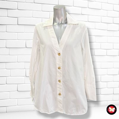**HOY** Camisa de manga larga MASSIMO DUTTI color Blanco Talla 38 (grande)