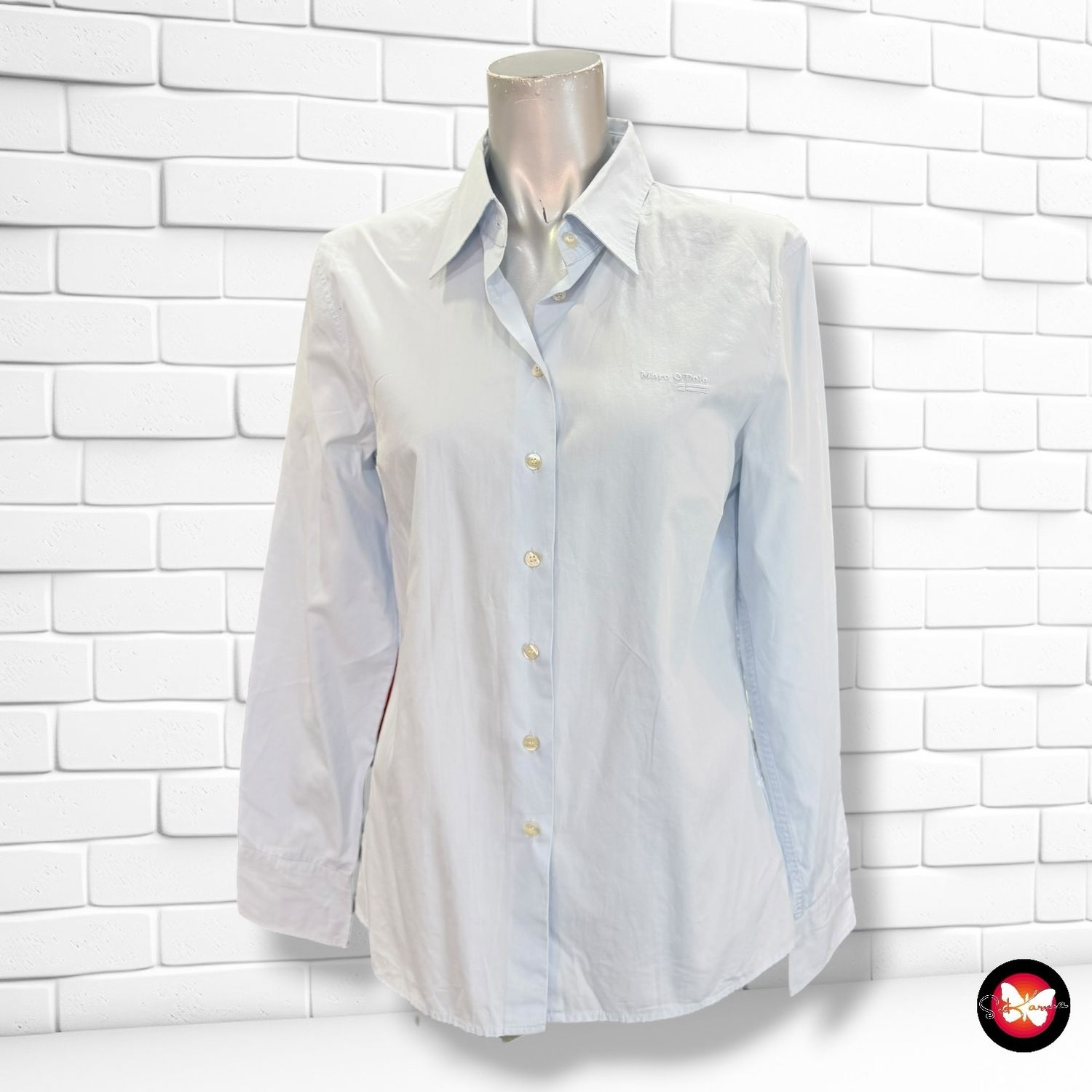 Camisa de manga larga MARC O’POLO color Celeste Talla 38