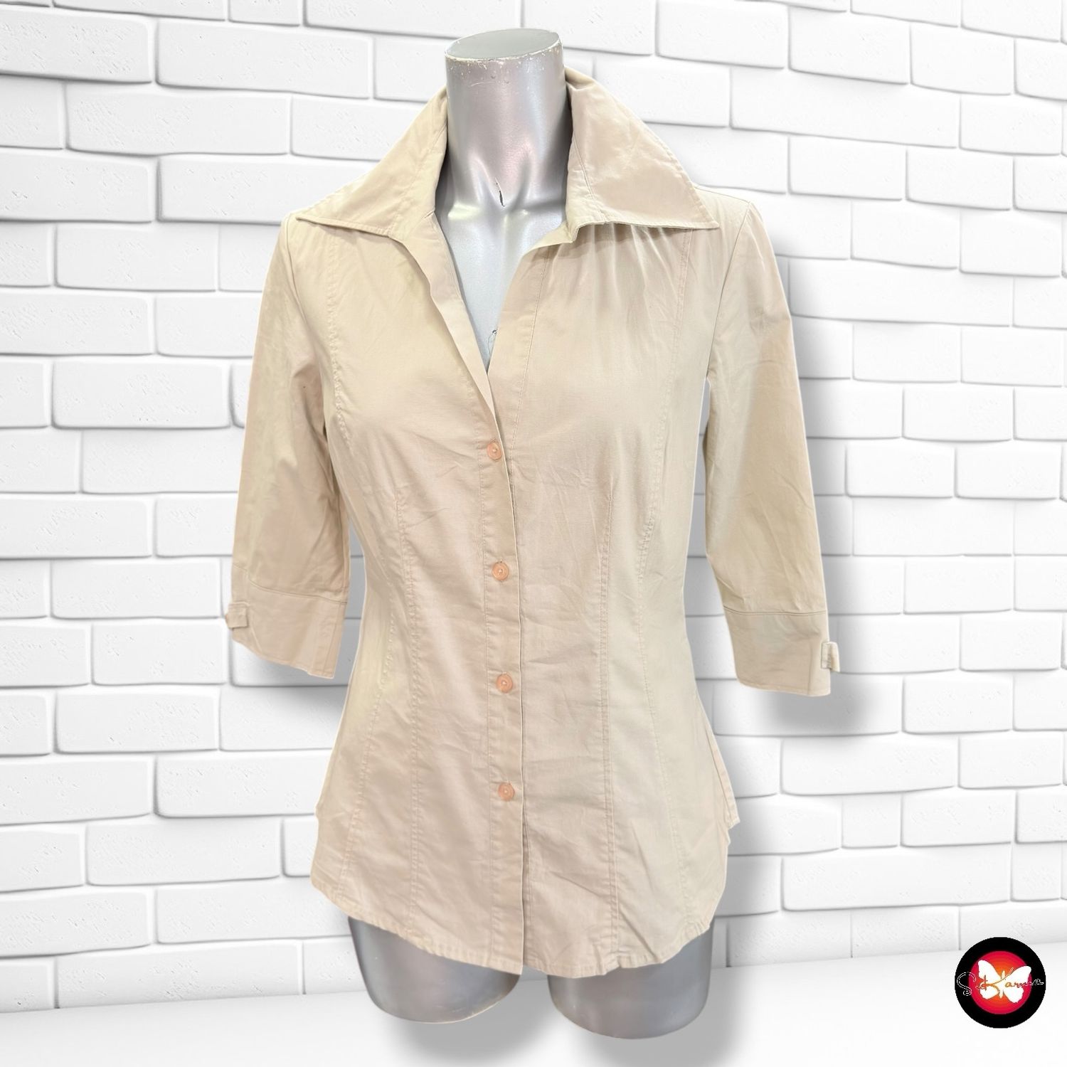 Camisa de media manga UNITED COLOURS OF BENETTON color Camel Talla XS
