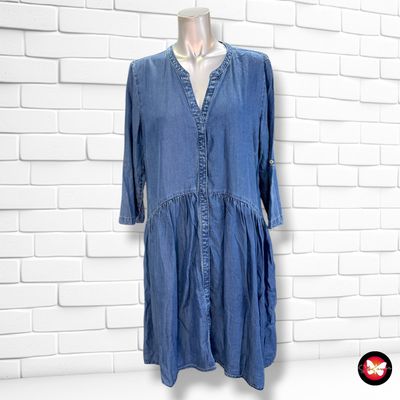 **HOY** Vestido de media manga TCHIBO color Azul vaquero Talla 40