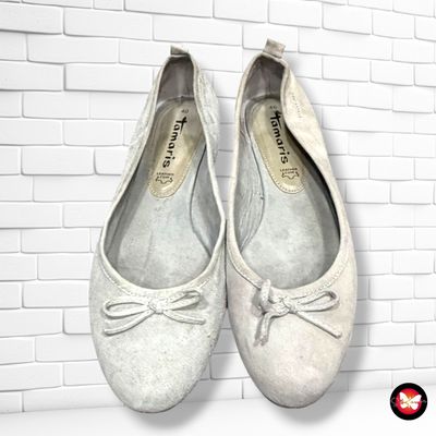 **HOY** Manoletinas de ante TAMARIS color Gris Talla Calzado