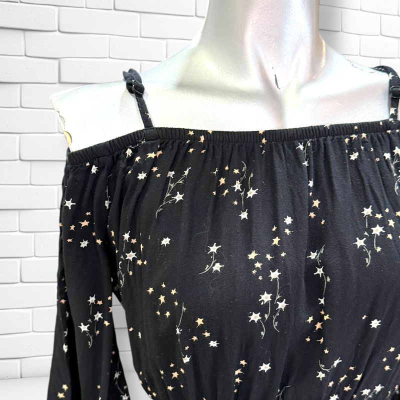 **HOY** Vestido con hombros descubiertos CLOCKHOUSE color Negro y varios Talla 34