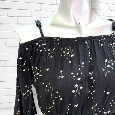 **HOY** Vestido con hombros descubiertos CLOCKHOUSE color Negro y varios Talla 34