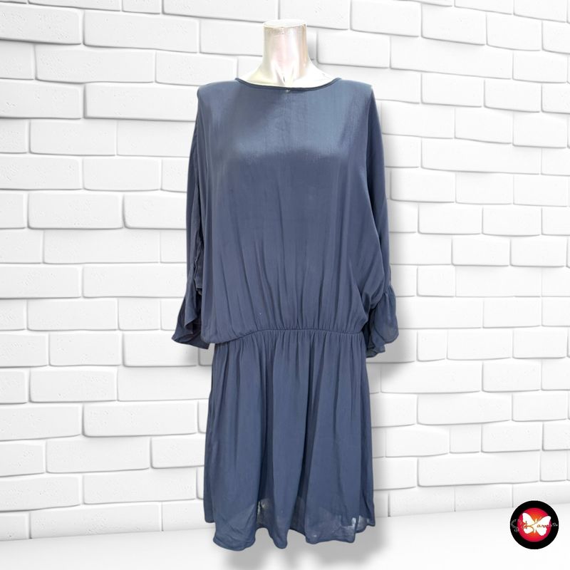 **HOY** Vestido con mangas de volantes VILA color Azul marino Talla M (grande)