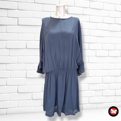 **HOY** Vestido con mangas de volantes VILA color Azul marino Talla M (grande)