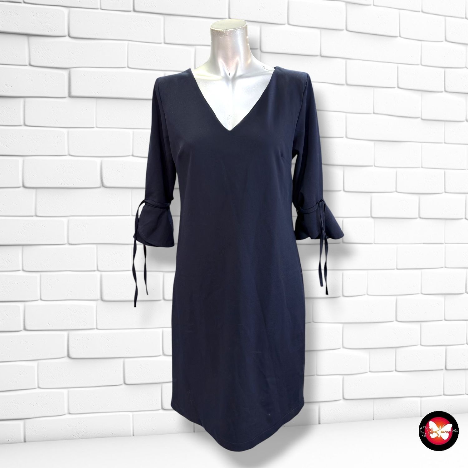 **HOY** Vestido con mangas de volantes LOLA LIZA color Azul marino Talla 38