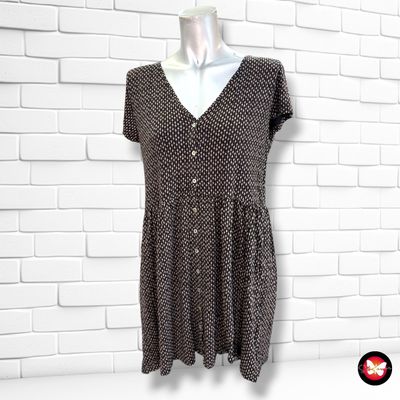 **HOY** Vestido de manga corta H&amp;M color Negro y taupe Talla S
