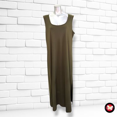 **HOY** Vestido sin mangas largo CLARINA color Verde oliva Talla 46