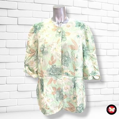 **HOY** Chaqueta vintage de seda color Menta Talla 44/46