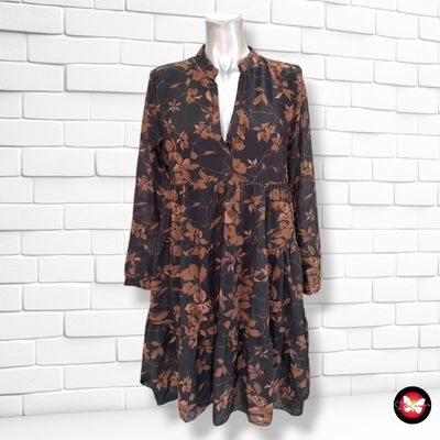 **HOY** Vestido de manga larga ZABAIONE color Negro y marrón Talla S