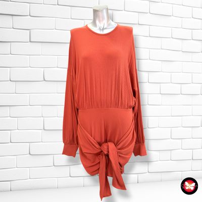 **HOY** Vestido de manga larga con nudo ASOS color Teja Talla 42 (grande)