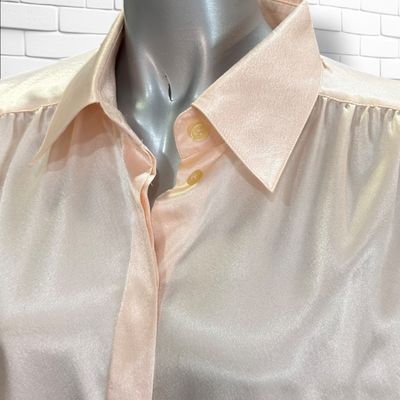 **HOY** Camisa de manga larga satinada YOUR SIXTH SENSE color Salmón Talla 44
