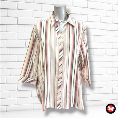 **HOY** Camisa de media manga de rayitas color Varios Talla XXL
