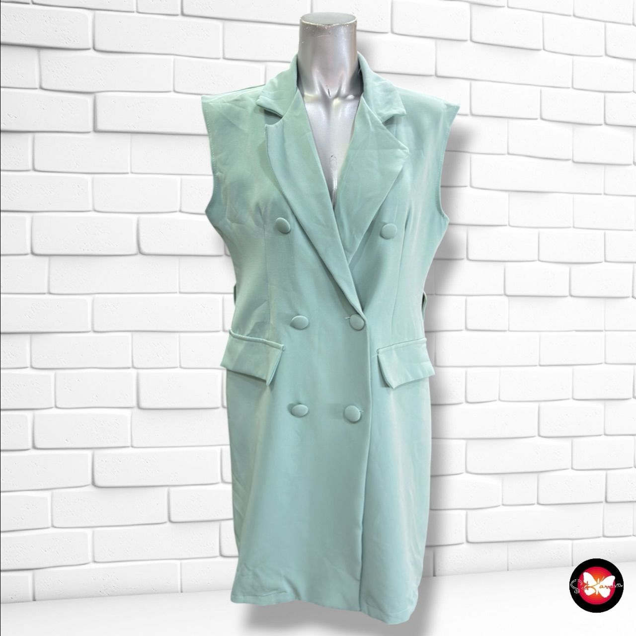 **HOY** Vestido chaleco  color Menta Talla ÚNICA