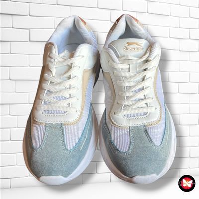 **HOY** Zapatillas SLAZENGER color Blanco, beige y celeste Talla Calzado 40