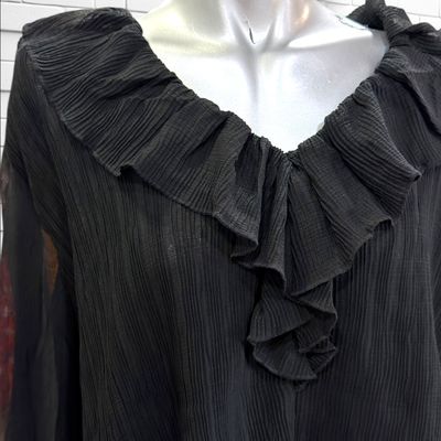 **HOY** Blusa traslúcida de noche color Negro Talla XL/XXL