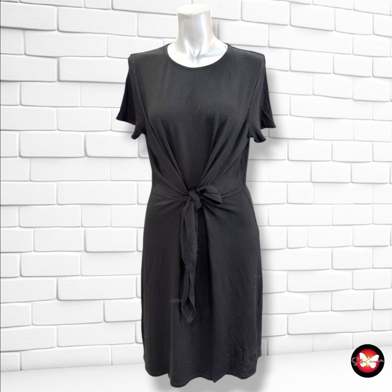 **HOY** Vestido de manga corta con nudo PIECES color Negro Talla S