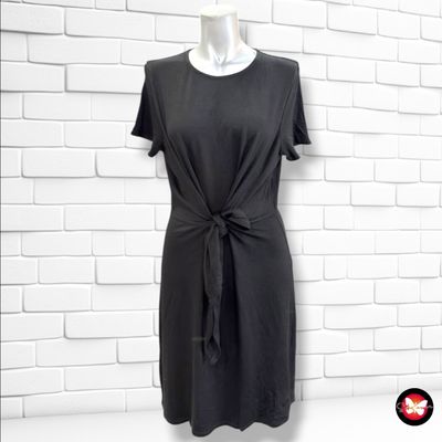 **HOY** Vestido de manga corta con nudo PIECES color Negro Talla S