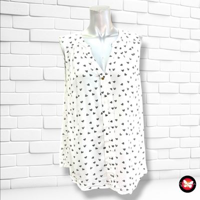 **HOY** Blusa sin mangas estampado corazones VERO MODA color Blanco y negro Talla M