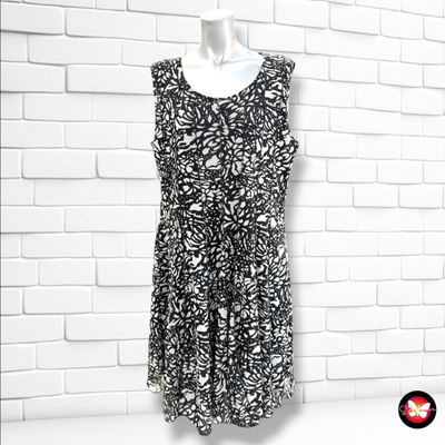 **HOY** Vestido midi sin mangas ANTEA color Negro y blanco Talla 48 (pequeña)