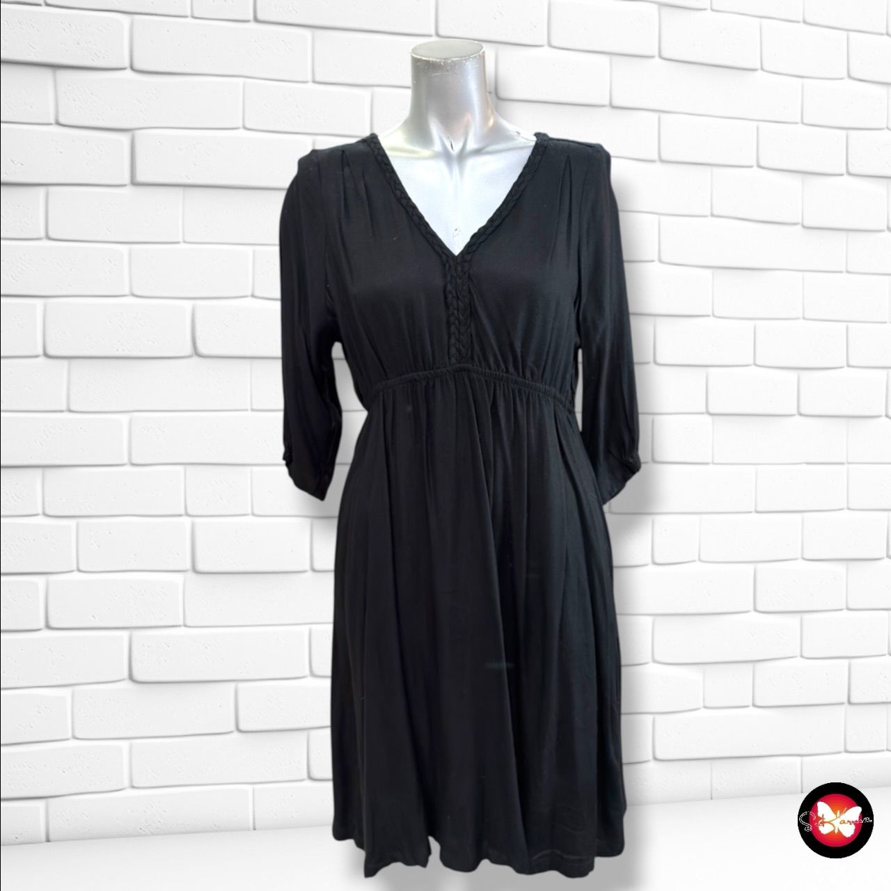 **HOY** Vestido de media manga K-WOMAN color Negro Talla 42