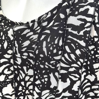 **HOY** Vestido midi sin mangas ANTEA color Negro y blanco Talla 48 (pequeña)