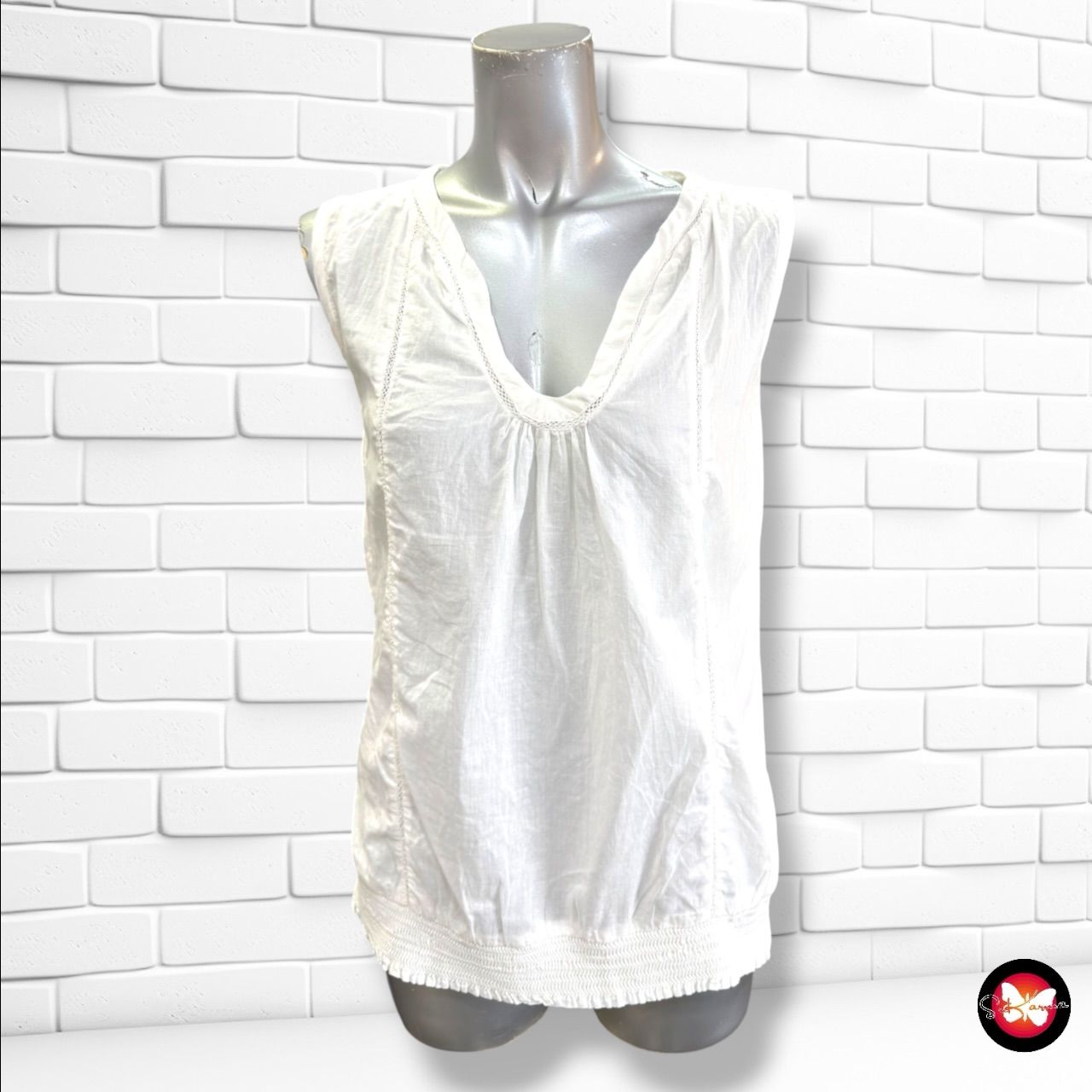 **HOY** Blusa sin mangas SFERA color Blanco Talla M