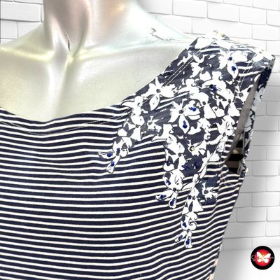 **HOY** Camiseta sin mangas ADOLFO DOMINGUEZ color Azul y blanco Talla S