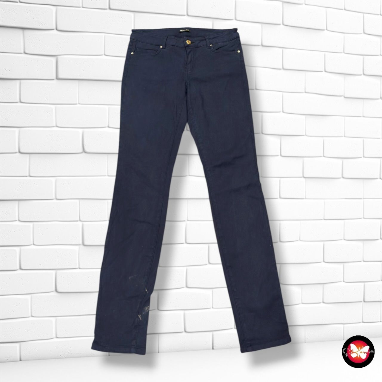 **HOY** Pantalón vaquero MASSIMO DUTTI color Azul marino Talla 38 (pequeña)