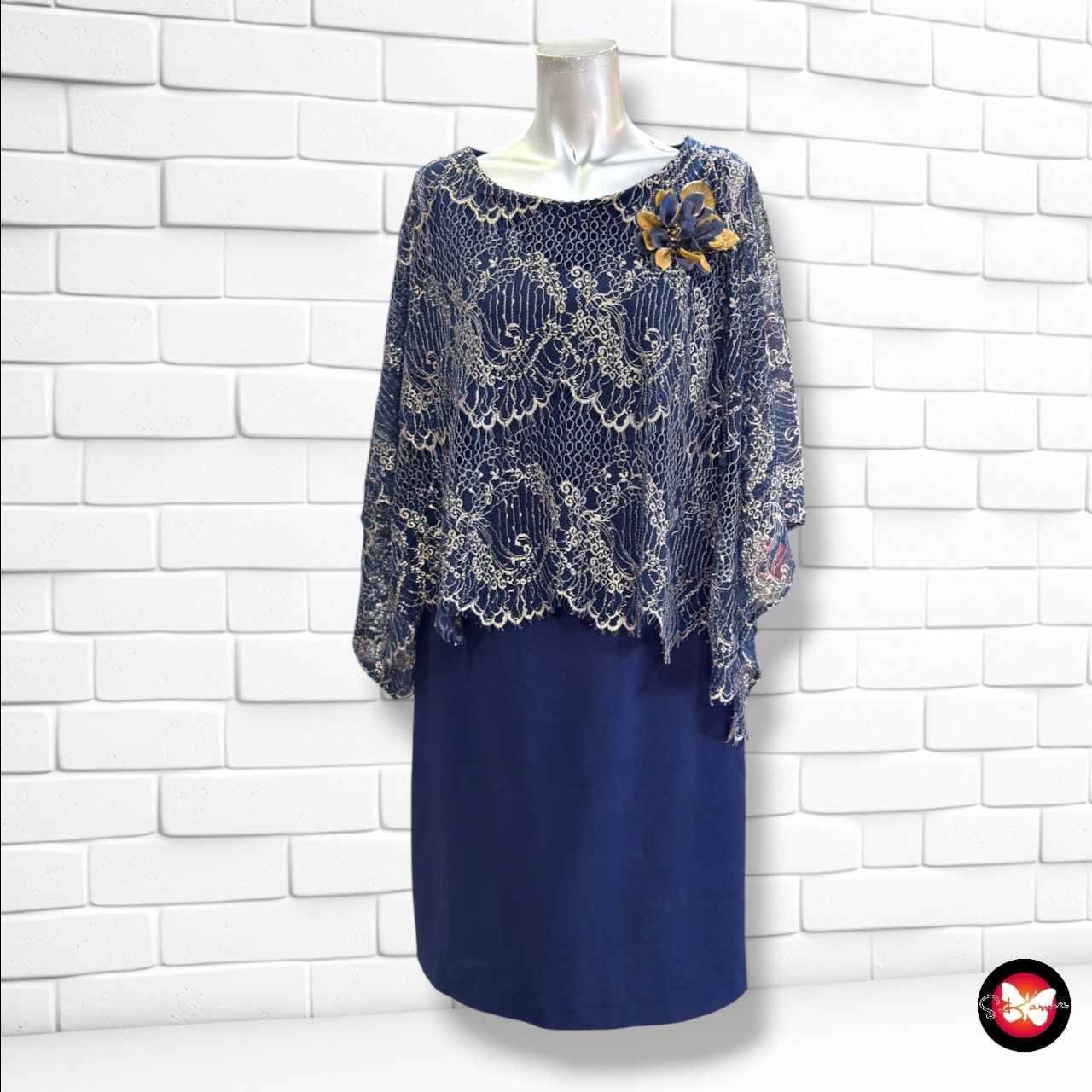 **HOY** Vestido de fiesta  color Azul marino Talla XL