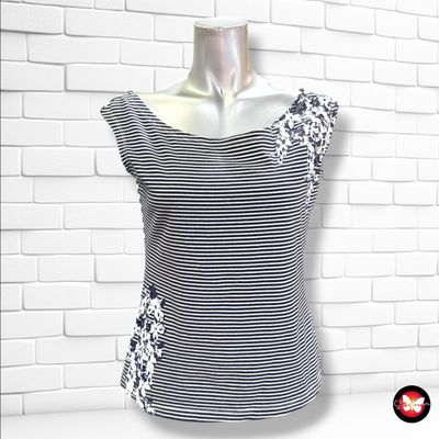 **HOY** Camiseta sin mangas ADOLFO DOMINGUEZ color Azul y blanco Talla S