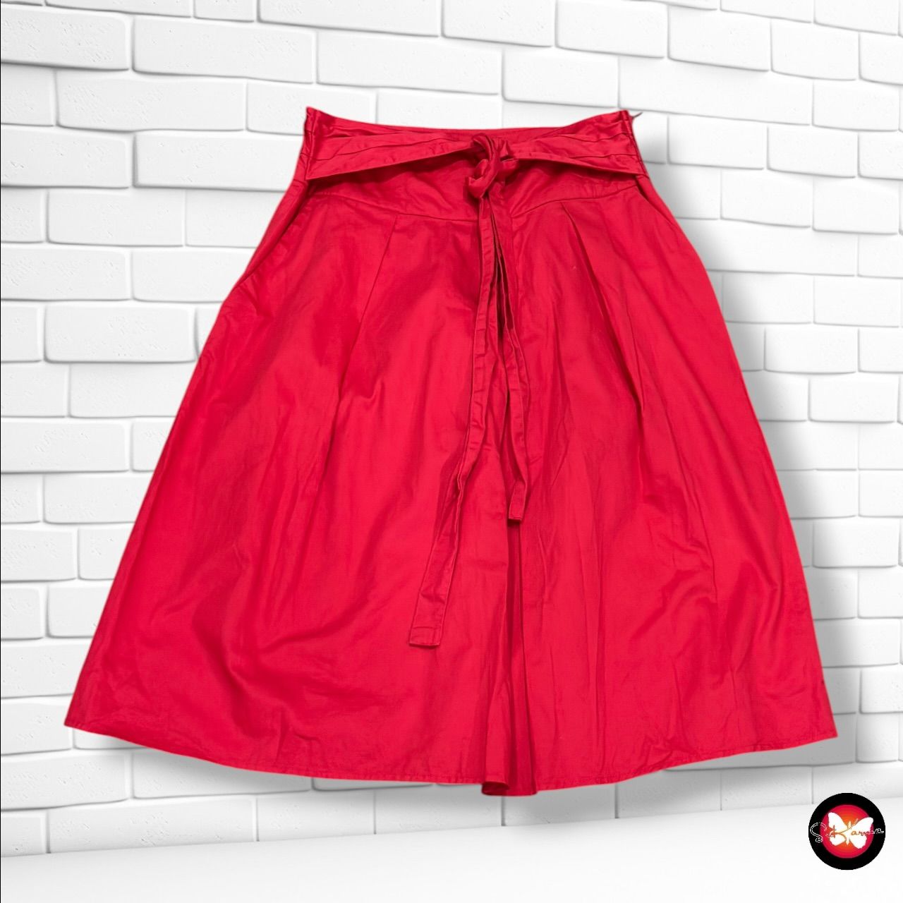 **HOY** Falda midi PROMOD color Rojo Talla M
