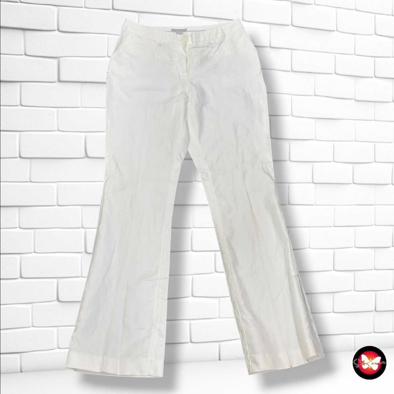 **HOY** Pantalón de lino H&amp;M color Blanco Talla 38