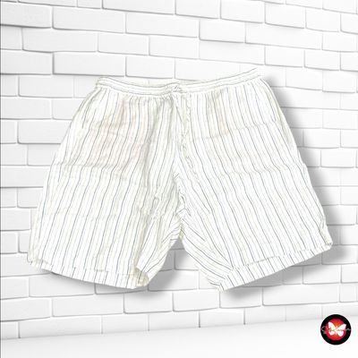 **HOY** Bermudas de lino EL CORTE INGLÉS color Blanco y celeste Talla 48